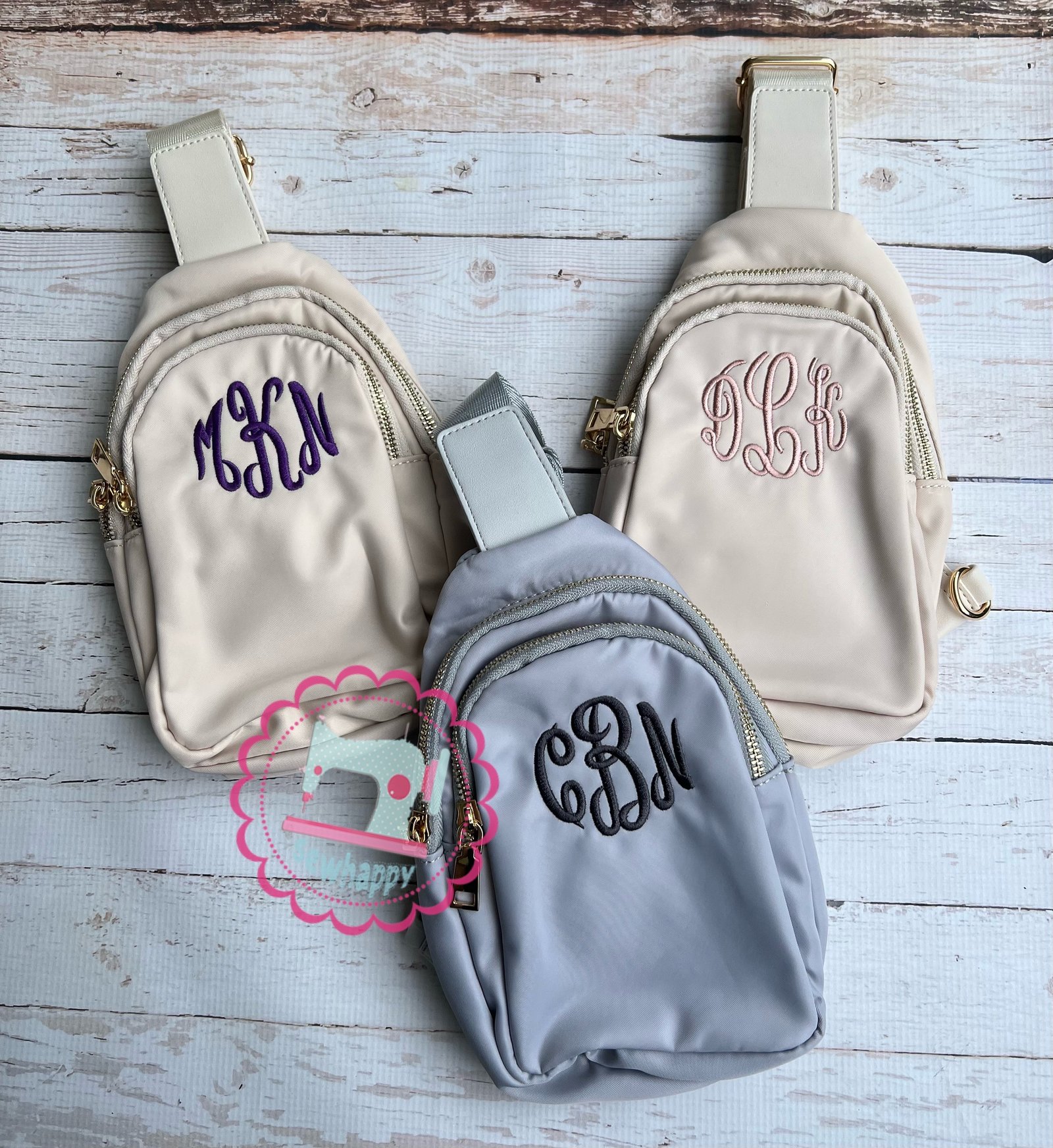 Monogrammed Sling Purse